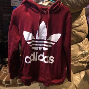 Maroon Adidas Hoodie